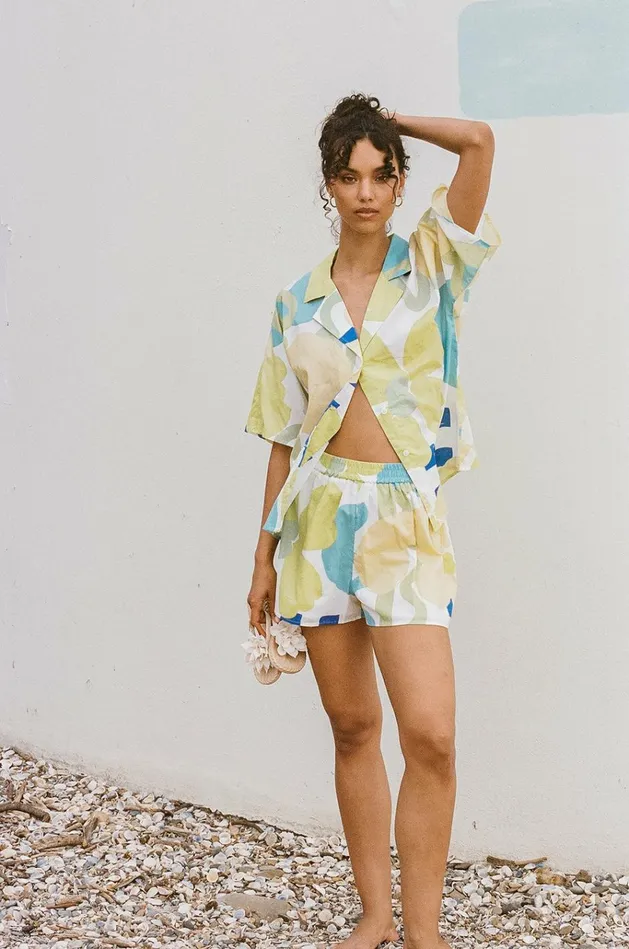 Women Tops SABO SKIRT Seona Top 8211 Checker Floral Aliza