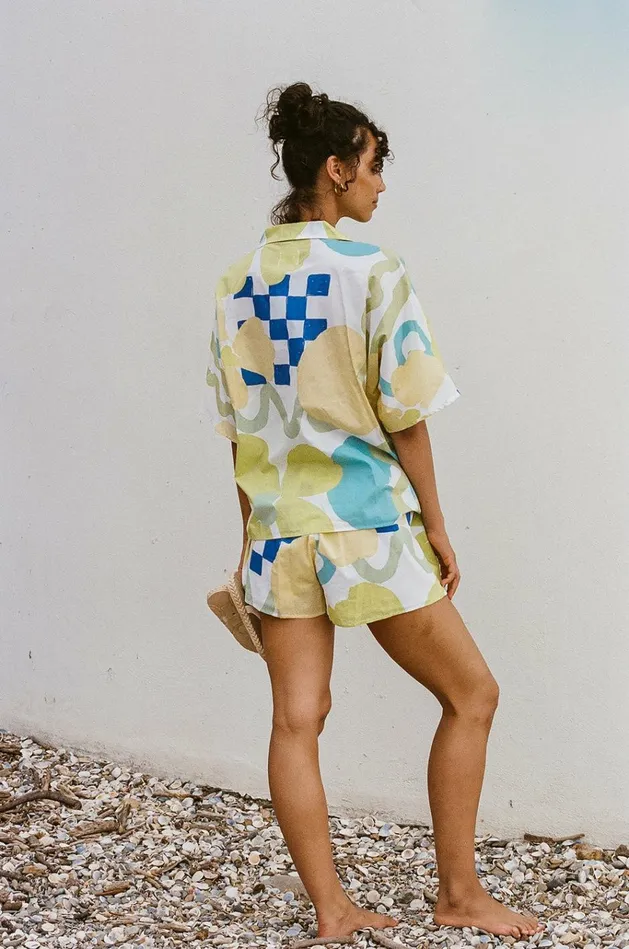 Women Tops SABO SKIRT Seona Top 8211 Checker Floral Aliza