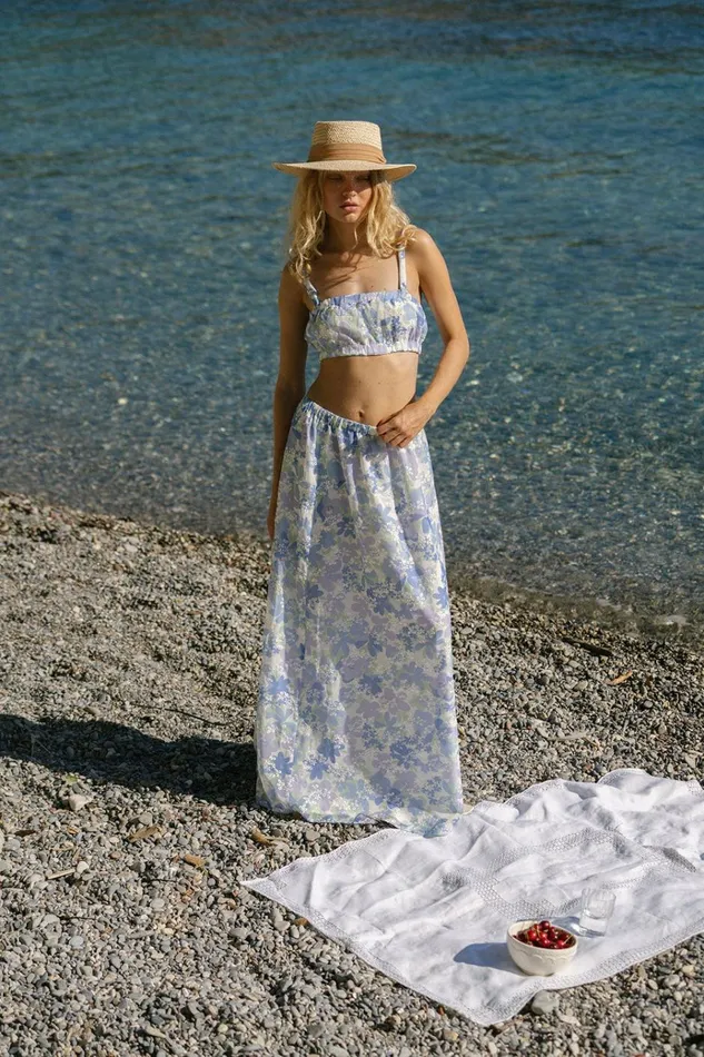Women Tops SABO SKIRT Venesa Top 8211 Juniper Floral Women Tops SABO SKIRT Venesa Top 8211 Juniper Floral