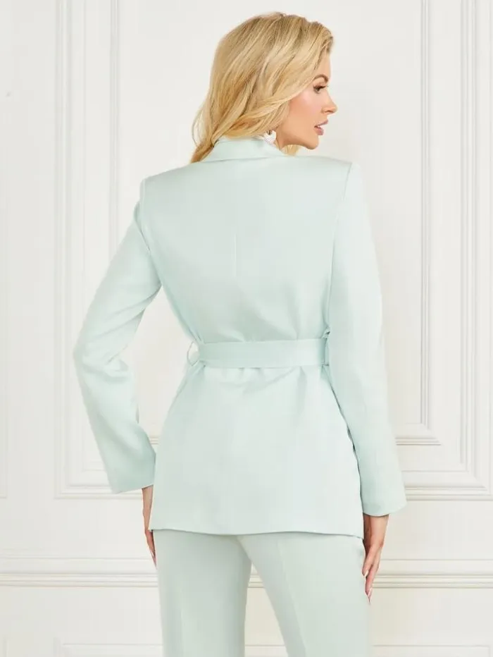 Women Valia Satin Blazer Peaceful Sky Marciano Jackets Women Valia Satin Blazer Peaceful Sky Marciano Jackets