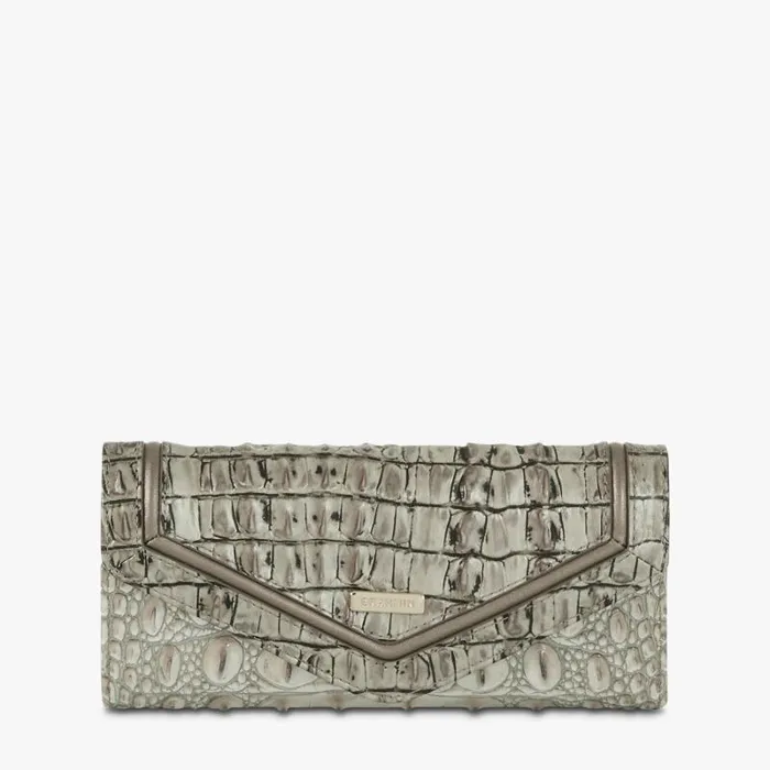 Women Veronica Fairest Grey Breakwater Brahmin Wallets and Wristlets Chevron