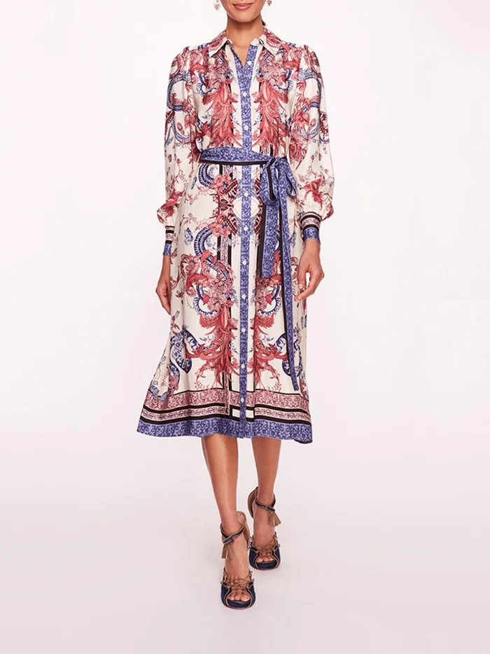 Women Zea Shirtdress Rose Multi Marchesa Marchesa Rosa