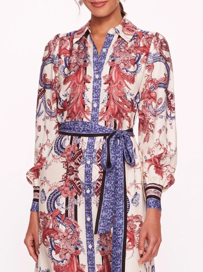 Women Zea Shirtdress Rose Multi Marchesa Marchesa Rosa