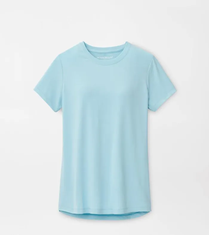 Womens Lunar Performance Tee Cirrus Blue Peter Millar Polos and Shirts
