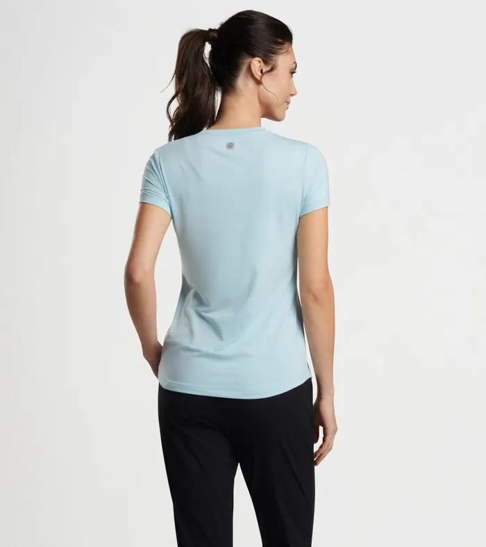 Womens Lunar Performance Tee Cirrus Blue Peter Millar Polos and Shirts Womens Lunar Performance Tee Cirrus Blue Peter Millar Polos and Shirts