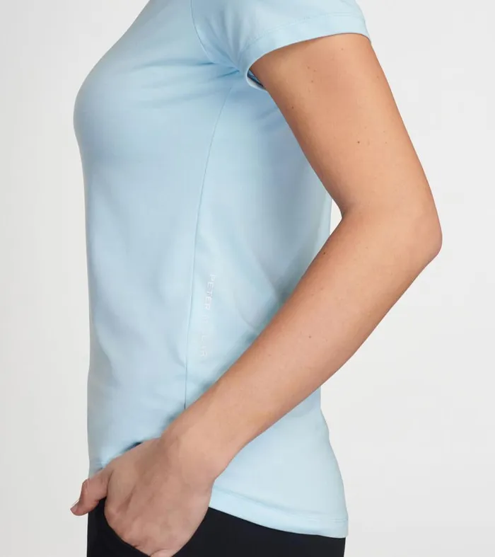 Womens Lunar Performance Tee Cirrus Blue Peter Millar Polos and Shirts Womens Lunar Performance Tee Cirrus Blue Peter Millar Polos and Shirts