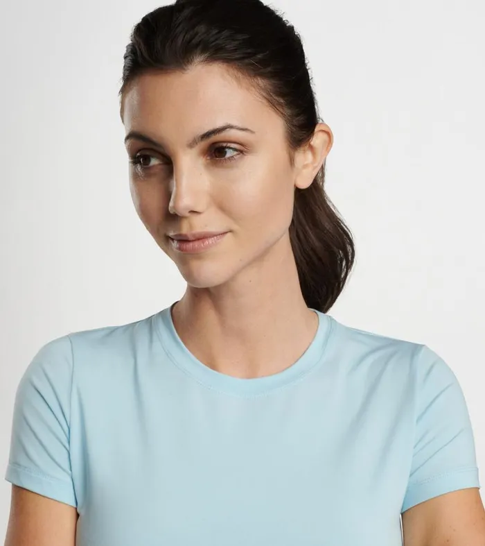 Womens Lunar Performance Tee Cirrus Blue Peter Millar Polos and Shirts Womens Lunar Performance Tee Cirrus Blue Peter Millar Polos and Shirts