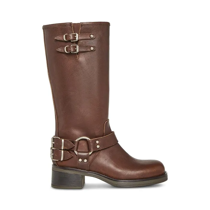 Womens Steve Madden Boots and Booties Astor Brown Leather