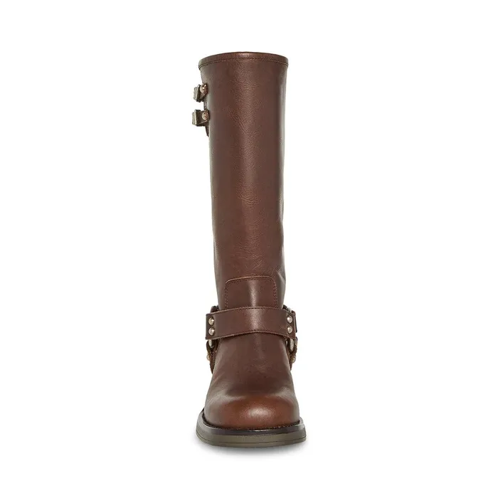 Womens Steve Madden Boots and Booties Astor Brown Leather Womens Steve Madden Boots and Booties Astor Brown Leather