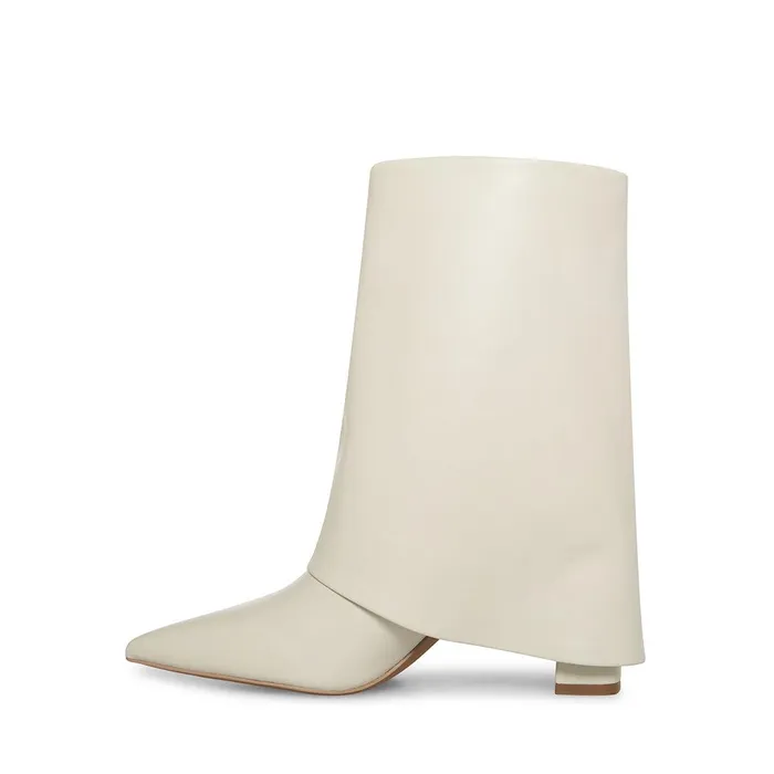Womens Steve Madden Boots and Booties Fallon Bone Leather