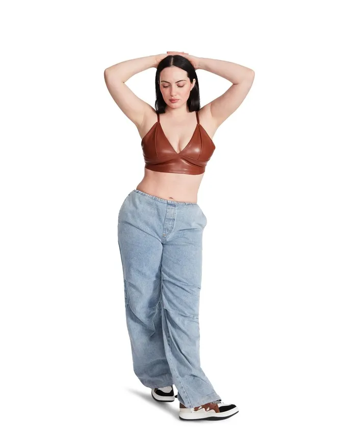 Womens Steve Madden Bottoms Pia Parachute Pant Denim Fabric