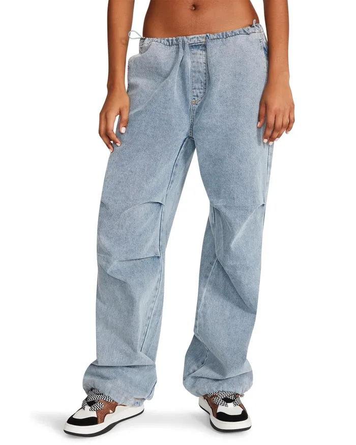 Womens Steve Madden Bottoms Pia Parachute Pant Denim Fabric