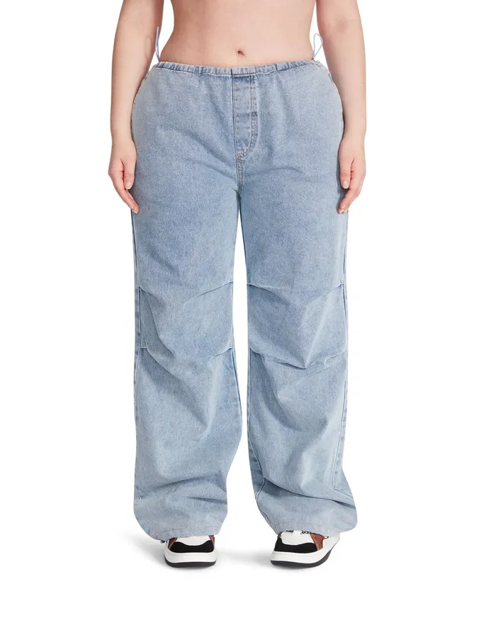 Womens Steve Madden Bottoms Pia Parachute Pant Denim Fabric