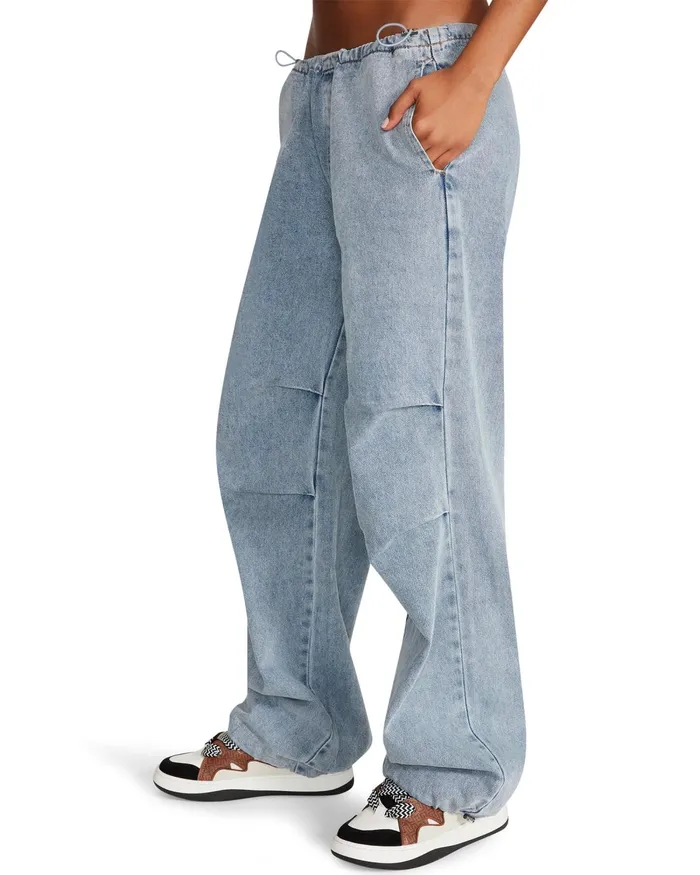 Womens Steve Madden Bottoms Pia Parachute Pant Denim Fabric