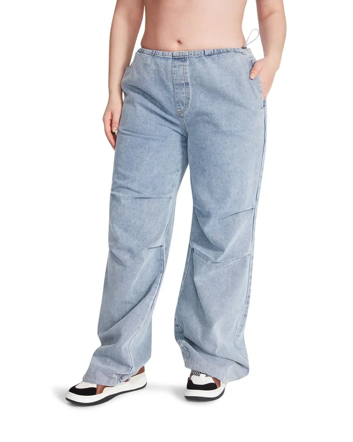 Womens Steve Madden Bottoms Pia Parachute Pant Denim Fabric