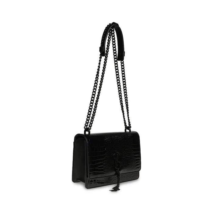 Womens Steve Madden Crossbody Bags Bamara Crocodile BlackBlack Womens Steve Madden Crossbody Bags Bamara Crocodile BlackBlack