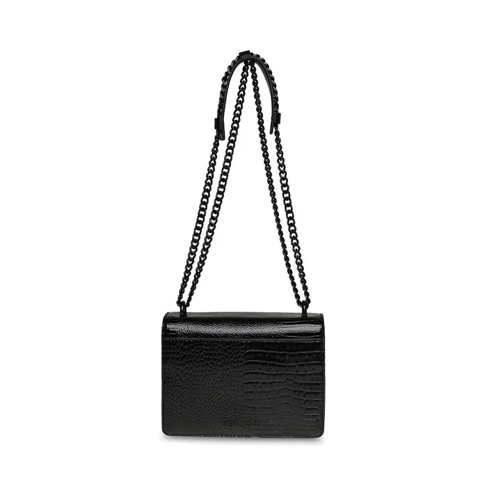 Womens Steve Madden Crossbody Bags Bamara Crocodile BlackBlack Womens Steve Madden Crossbody Bags Bamara Crocodile BlackBlack