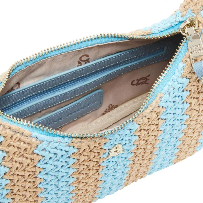 Womens Steve Madden Crossbody Bags Bvital Raffia Blue Multi
