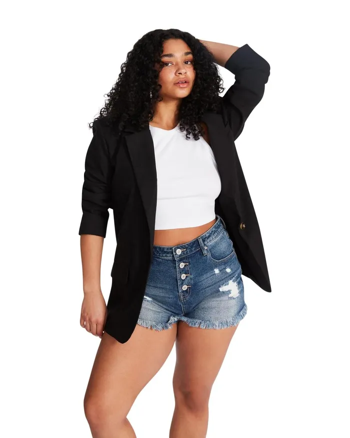 Womens Steve Madden Jackets and Coats Kaira Blazer Black
