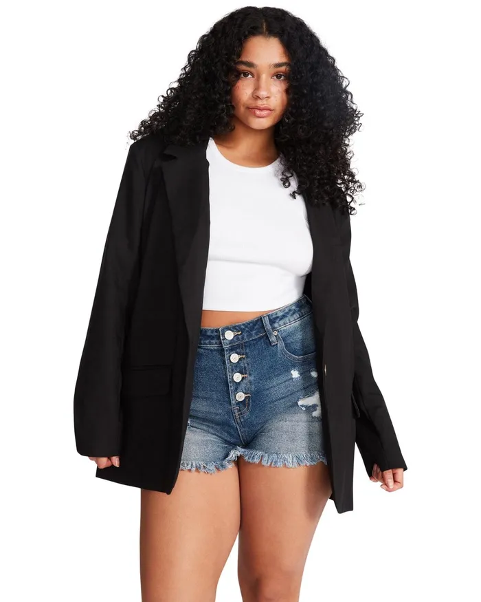 Womens Steve Madden Jackets and Coats Kaira Blazer Black