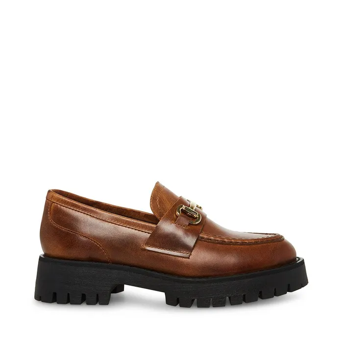 Womens Steve Madden Loafers and Flats Lando Brown Leather