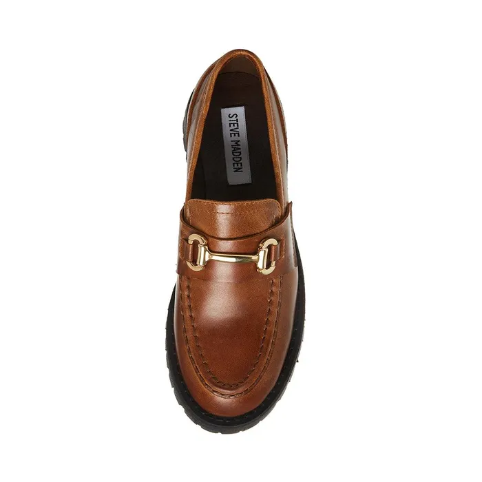 Womens Steve Madden Loafers and Flats Lando Brown Leather