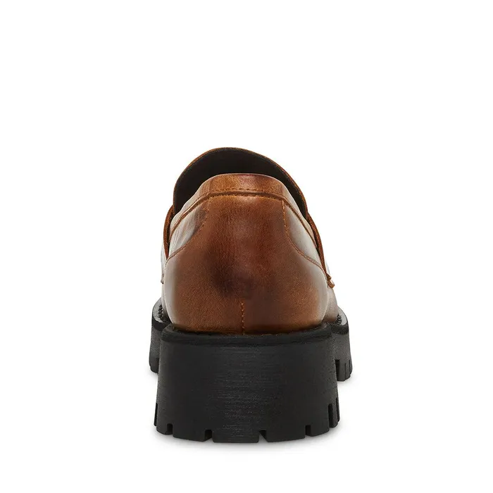 Womens Steve Madden Loafers and Flats Lando Brown Leather