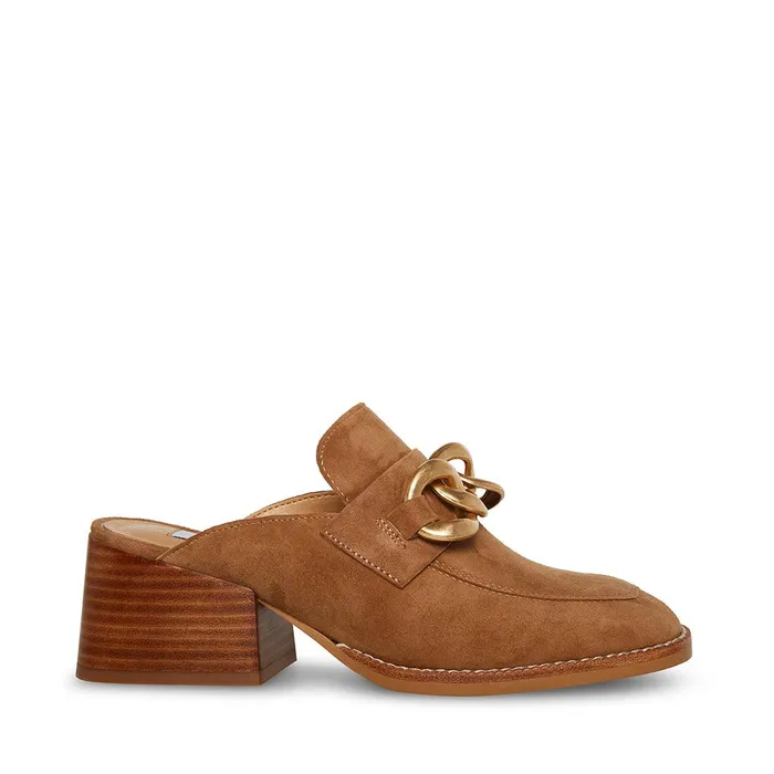 Womens Steve Madden Loafers and Flats Lorie Chestnut Suede