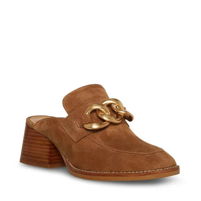 Womens Steve Madden Loafers and Flats Lorie Chestnut Suede