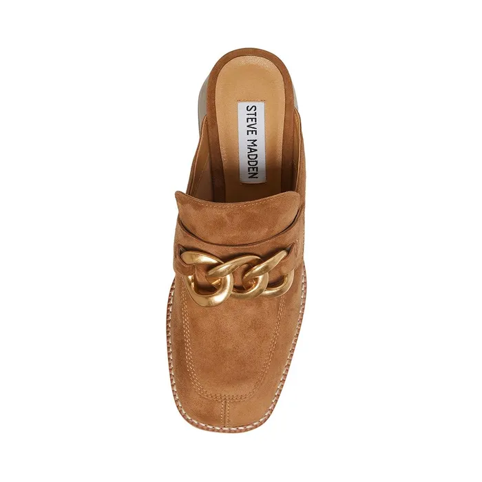 Womens Steve Madden Loafers and Flats Lorie Chestnut Suede