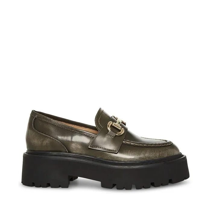Womens Steve Madden Loafers and Flats Roux Grey Distressed