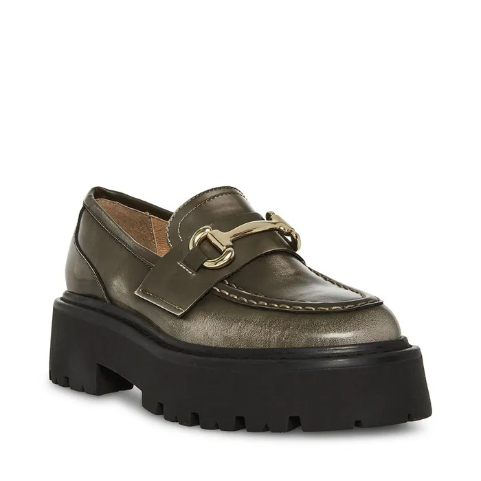 Womens Steve Madden Loafers and Flats Roux Grey Distressed