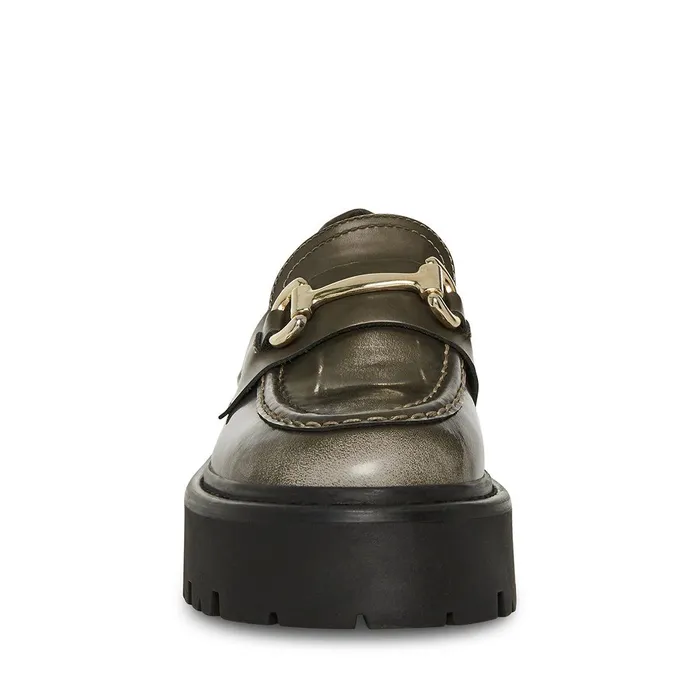 Womens Steve Madden Loafers and Flats Roux Grey Distressed