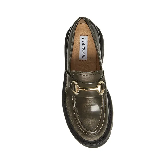 Womens Steve Madden Loafers and Flats Roux Grey Distressed