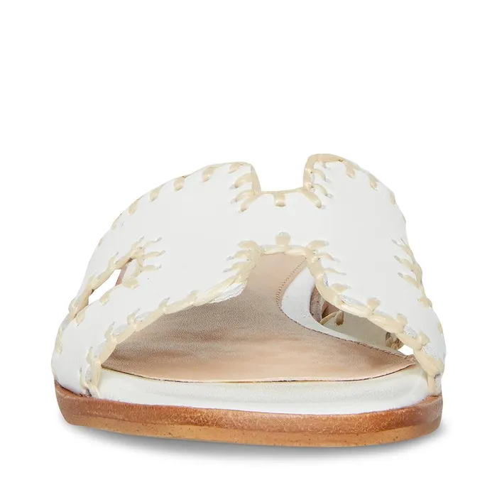 Womens Steve Madden Sandals Hadyn Woven White Leather Womens Steve Madden Sandals Hadyn Woven White Leather