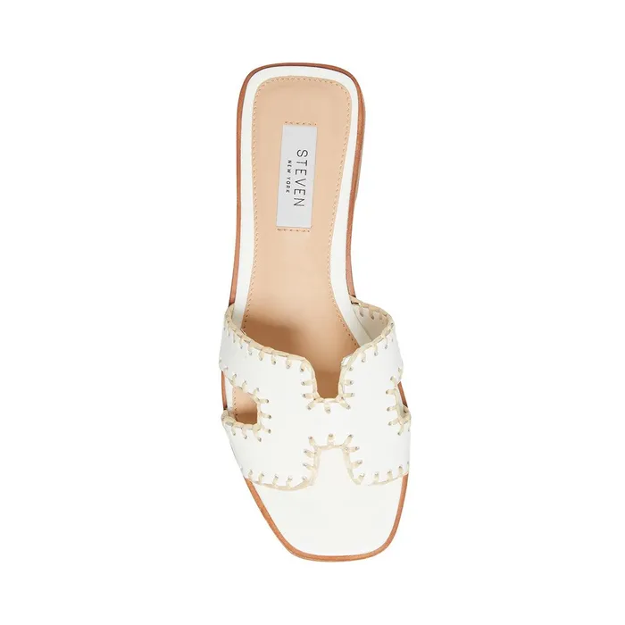 Womens Steve Madden Sandals Hadyn Woven White Leather Womens Steve Madden Sandals Hadyn Woven White Leather