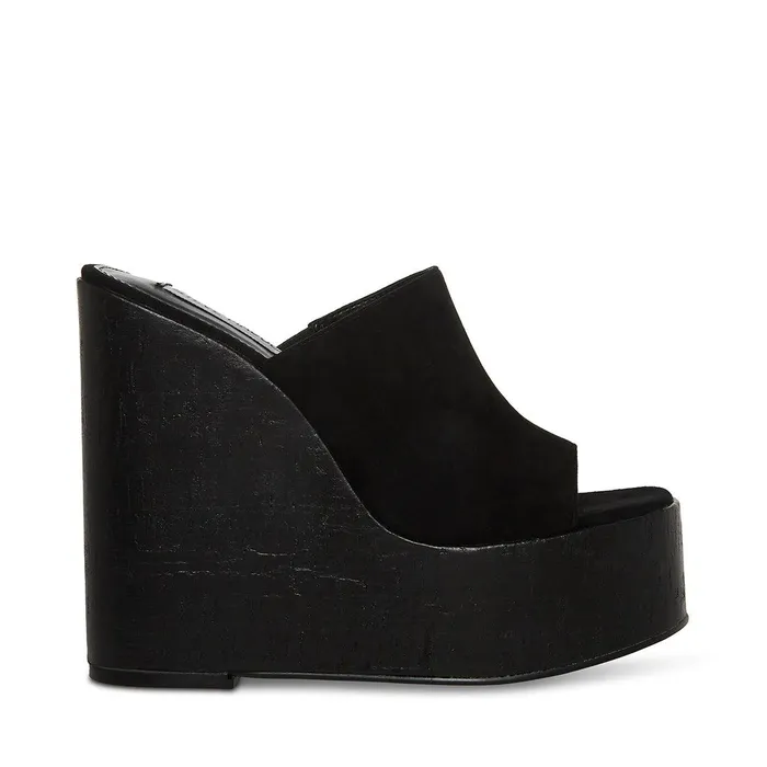 Womens Steve Madden Sandals Joanne Black Suede