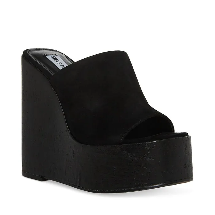 Womens Steve Madden Sandals Joanne Black Suede