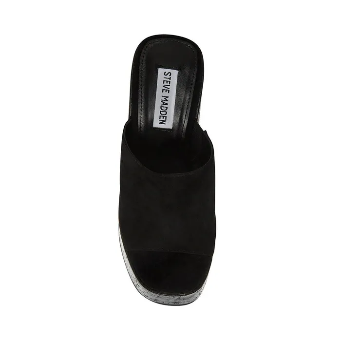 Womens Steve Madden Sandals Joanne Black Suede
