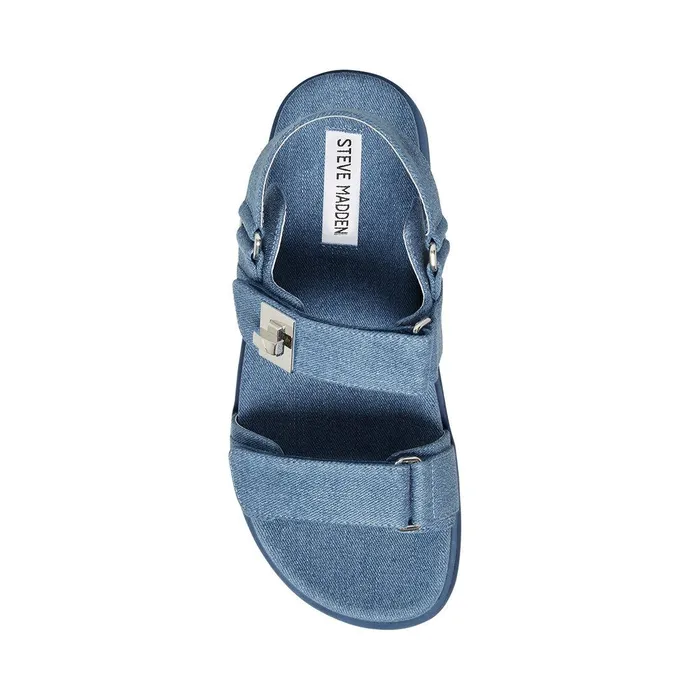 Womens Steve Madden Sandals Mona Denim Fabric
