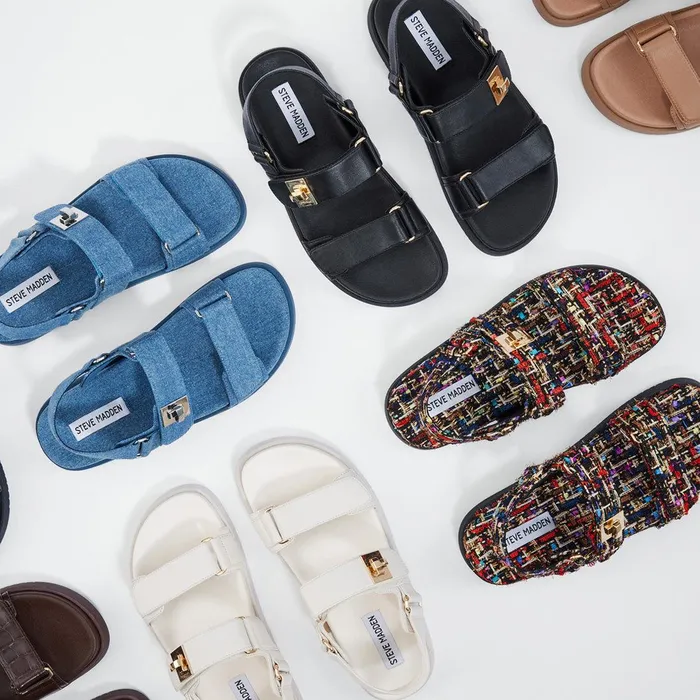 Womens Steve Madden Sandals Mona Denim Fabric
