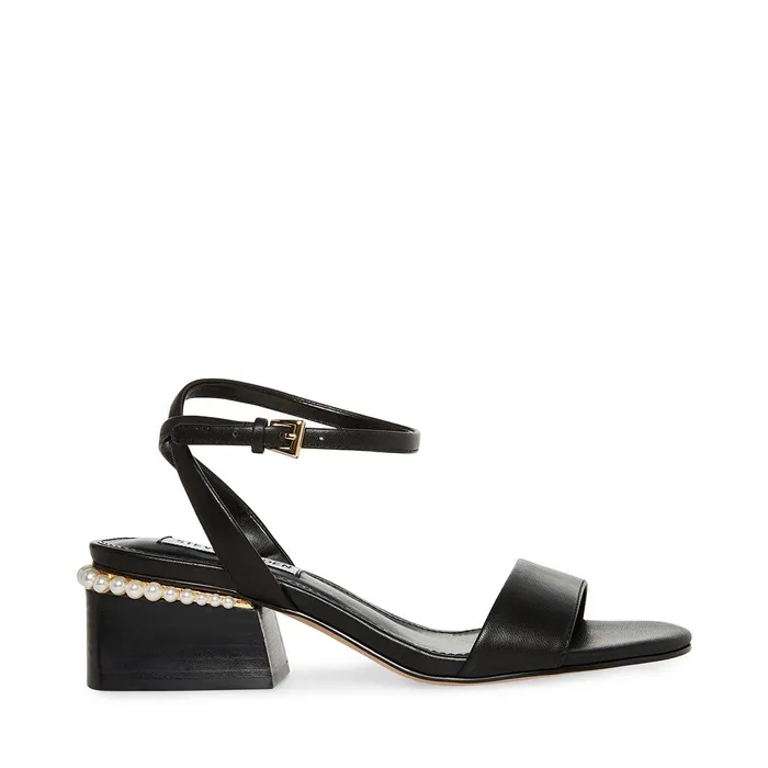 Womens Steve Madden Sandals Nora Black Leather
