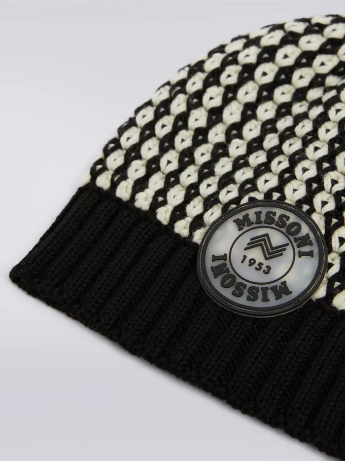 Wool Knit Hat With Logo Patch Multicoloured Women Missoni Hats Wool Knit Hat With Logo Patch Multicoloured Women Missoni Hats