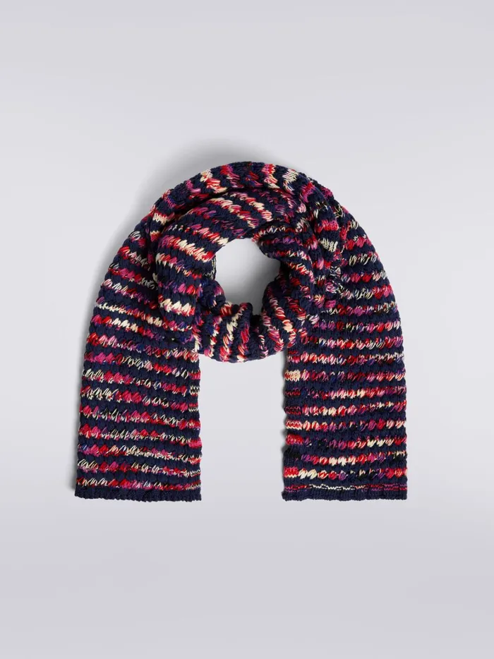Wool Knit Scarf Multicoloured Women Missoni Scarves and Foulards