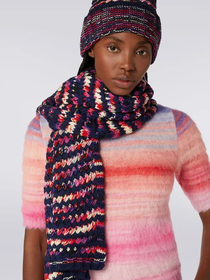 Wool Knit Scarf Multicoloured Women Missoni Scarves and Foulards Wool Knit Scarf Multicoloured Women Missoni Scarves and Foulards